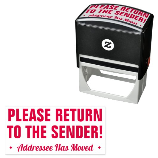 KEER TERUG NAAR DE VERZENDER! Rubber Stempel (In situ)