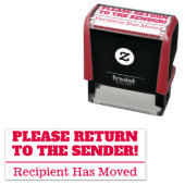 KEER TERUG NAAR DE VERZENDER! Rubber Stempel (In situ)