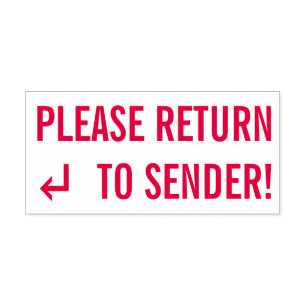 KEER TERUG NAAR VERZENDING! Rubber Stempel