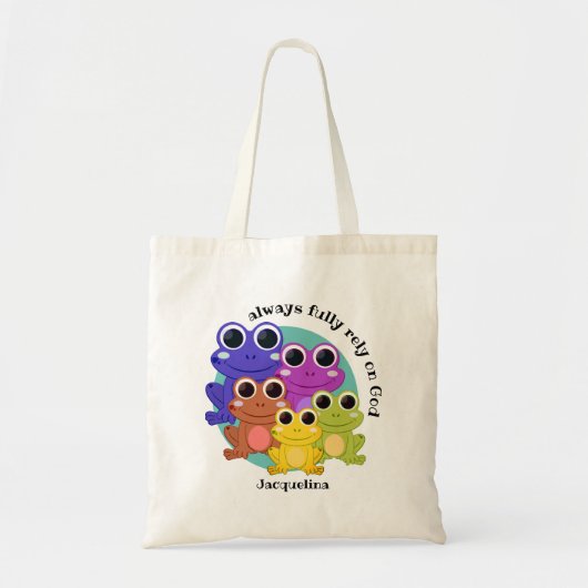 Keer VOLLEDIG OP GOD Christelijk Kikker Tote Bag (Voorkant)