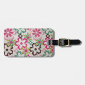 Keergierig elegante kleurrijke veerbloemen bagagelabel (Voorkant horizontaal)