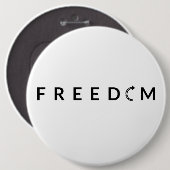 Keerpunt voor vrijheid ronde button 6,0 cm (Voorkant /achterkant)