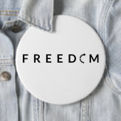 Keerpunt voor vrijheid ronde button 6,0 cm (In situ)