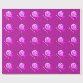 Keerroze cartoon Birthday Cadeaupapier (Vlak)