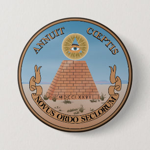 Keerzijde van het Grootzegel Ronde Button 7,6 Cm