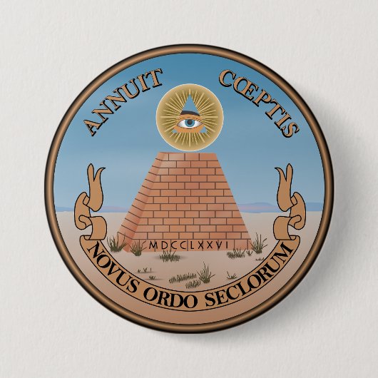 Keerzijde van het Grootzegel Ronde Button 7,6 Cm (Voorkant)