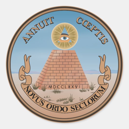 Keerzijde van het Grootzegel Ronde Sticker (Voorkant)