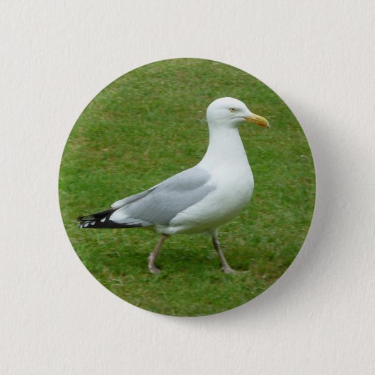 Kees die in het park loopt ronde button 5,7 cm (Voorkant)