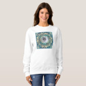 Kees op blauw groen mandala sweatshirt (Voorkant volledig)