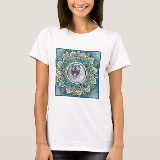 Kees op bluegreen mandala T shirt (Voorkant)
