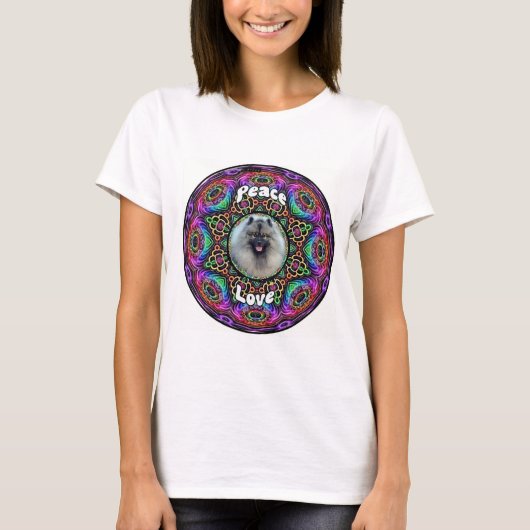 Kees op gewoon paarse mandala T shirt (Voorkant)