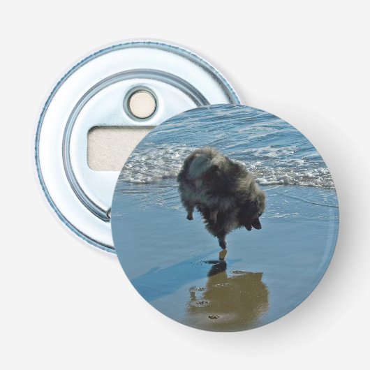 Keesdoorn Ballet-foto - Cute Original Dog Art Button Flesopener (Voorkant)