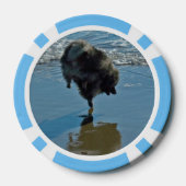 Keesdoorn Ballet-foto - Cute Original Dog Art Poker Chips (Achterkant)