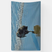 Keesdoorn Ballet-foto - Cute Original Dog Art Spandoek (Verticaal)