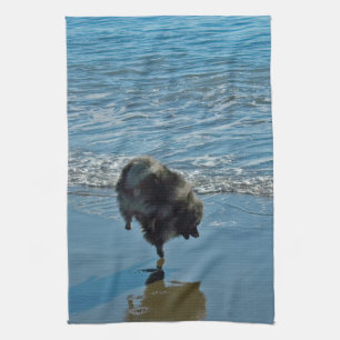 Keesdoorn Ballet-foto - Cute Original Dog Art Theedoek