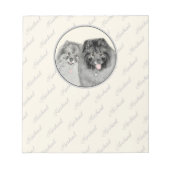 Keesdoorn Graphics Keeshond Ma en Son Notepad Notitieblok (Voorkant)