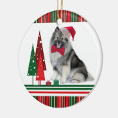 Keesdoorn kerstornament keramisch ornament (Links)