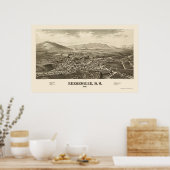 Keeseville, New York Panoramic Map - 1887 Poster (Keuken)
