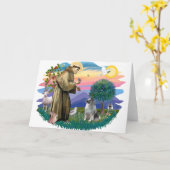 Keeshond (#2) kaart (Gele Bloem)