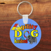 Keeshond Agility Cadeaus Sleutelhanger (Voorkant)