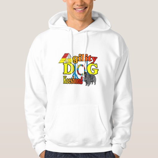 Keeshond Agility Gifts Hoodie (Voorkant)