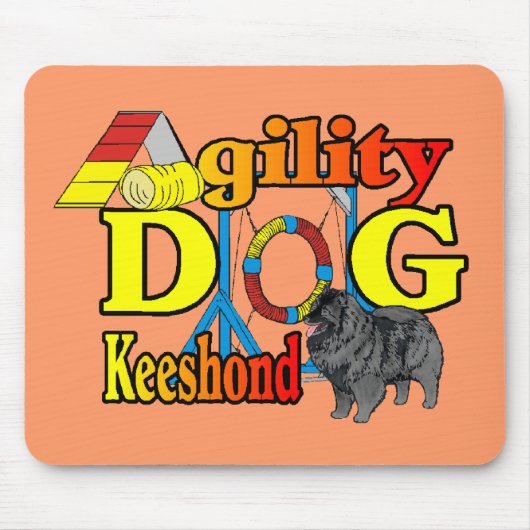 Keeshond Agility Gifts Muismat (Voorkant)
