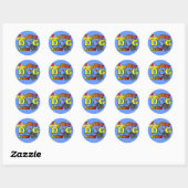 Keeshond Agility Gifts Ronde Sticker (Vel)