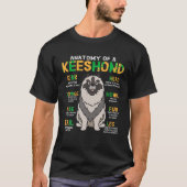 Keeshond Anatomie Grappige Hond Mum Papa Gift T Sh T-shirt (Voorkant)
