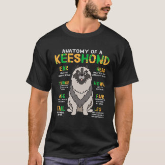 Keeshond Anatomie Grappige Hond Mum Papa Gift T Sh T-shirt