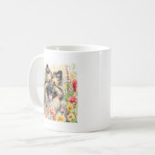 Keeshond Aquarel Mok (Voorkant links)
