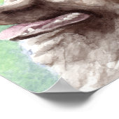 Keeshond Aquarel Portret Poster (Hoek)