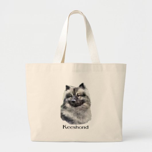 Keeshond Art Gifts Grote Tote Bag (Voorkant)