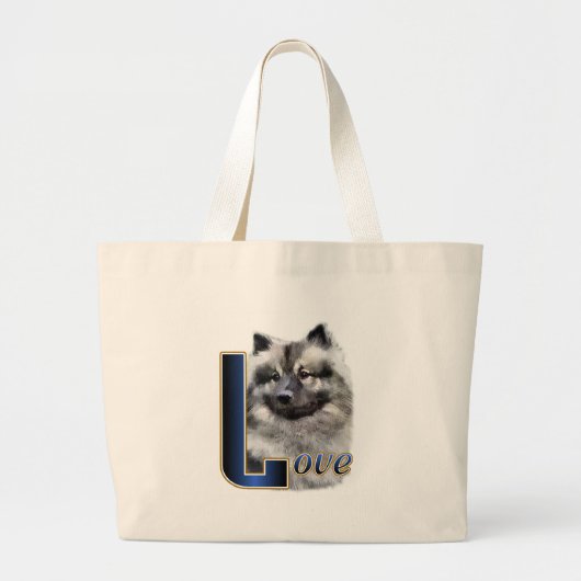 Keeshond Art Gifts Grote Tote Bag (Voorkant)