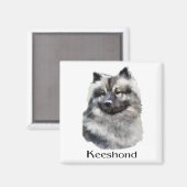 Keeshond Art Gifts Magneet (Voorkant / Achterkant)