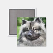 Keeshond Art Gifts Magneet (Voorkant / Achterkant)