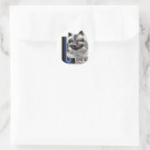 Keeshond Art Gifts Ronde Sticker (Tas)