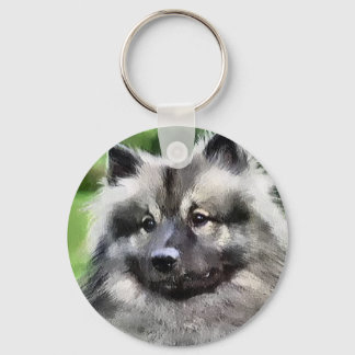 Keeshond Art Gifts Sleutelhanger