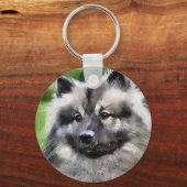 Keeshond Art Gifts Sleutelhanger (Voorkant)