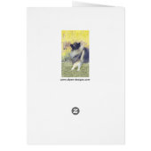 Keeshond Aspen Painting - Cute Original Dog Art (Achterkant)