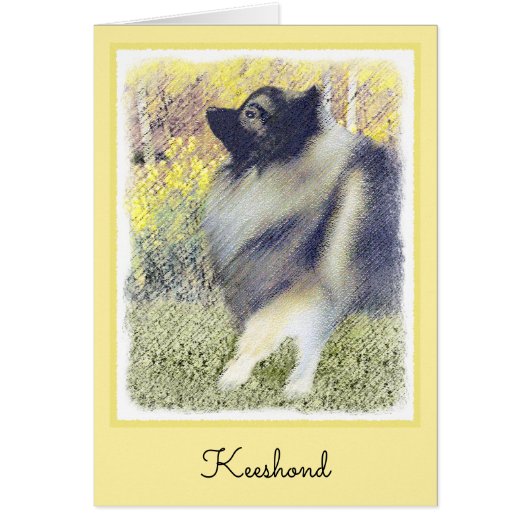 Keeshond Aspen Painting - Cute Original Dog Art (Voorkant)