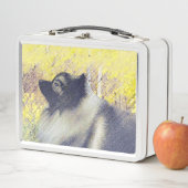 Keeshond Aspen Painting - Cute Original Dog Art (In situ)