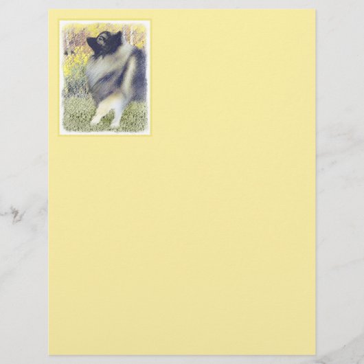 Keeshond Aspen Painting - Cute Original Dog Art (Voorkant)
