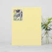 Keeshond Aspen Painting - Cute Original Dog Art (Staand voorkant)