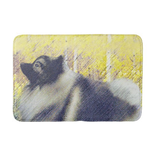 Keeshond Aspen Painting - Cute Original Dog Art Badmat