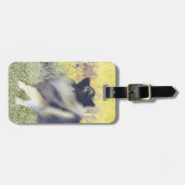 Keeshond Aspen Painting - Cute Original Dog Art Bagagelabel (Voorkant horizontaal)