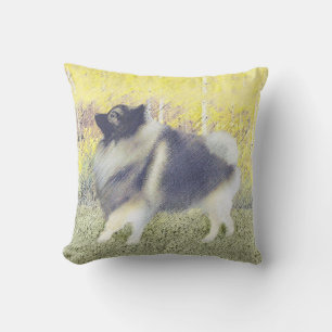 Keeshond Aspen Painting - Cute Original Dog Art Buitenkussen