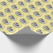 Keeshond Aspen Painting - Cute Original Dog Art Cadeaupapier (Hoek)