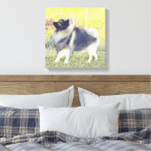 Keeshond Aspen Painting - Cute Original Dog Art Canvas Afdruk (Insitu (Slaapkamer))