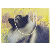 Keeshond Aspen Painting - Cute Original Dog Art Groot Cadeauzakje (Achterkant)