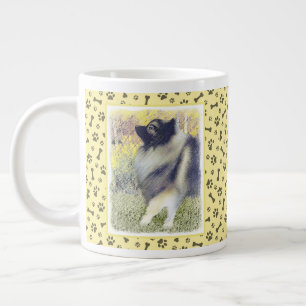 Keeshond Aspen Painting - Cute Original Dog Art Grote Koffiekop